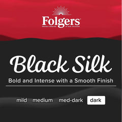 Folgers Black Silk Dark Roast Ground Coffee Can - 33.7oz