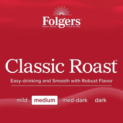 Folgers Classic Medium Roast Coffee Pods - Keurig K-Cup Pods