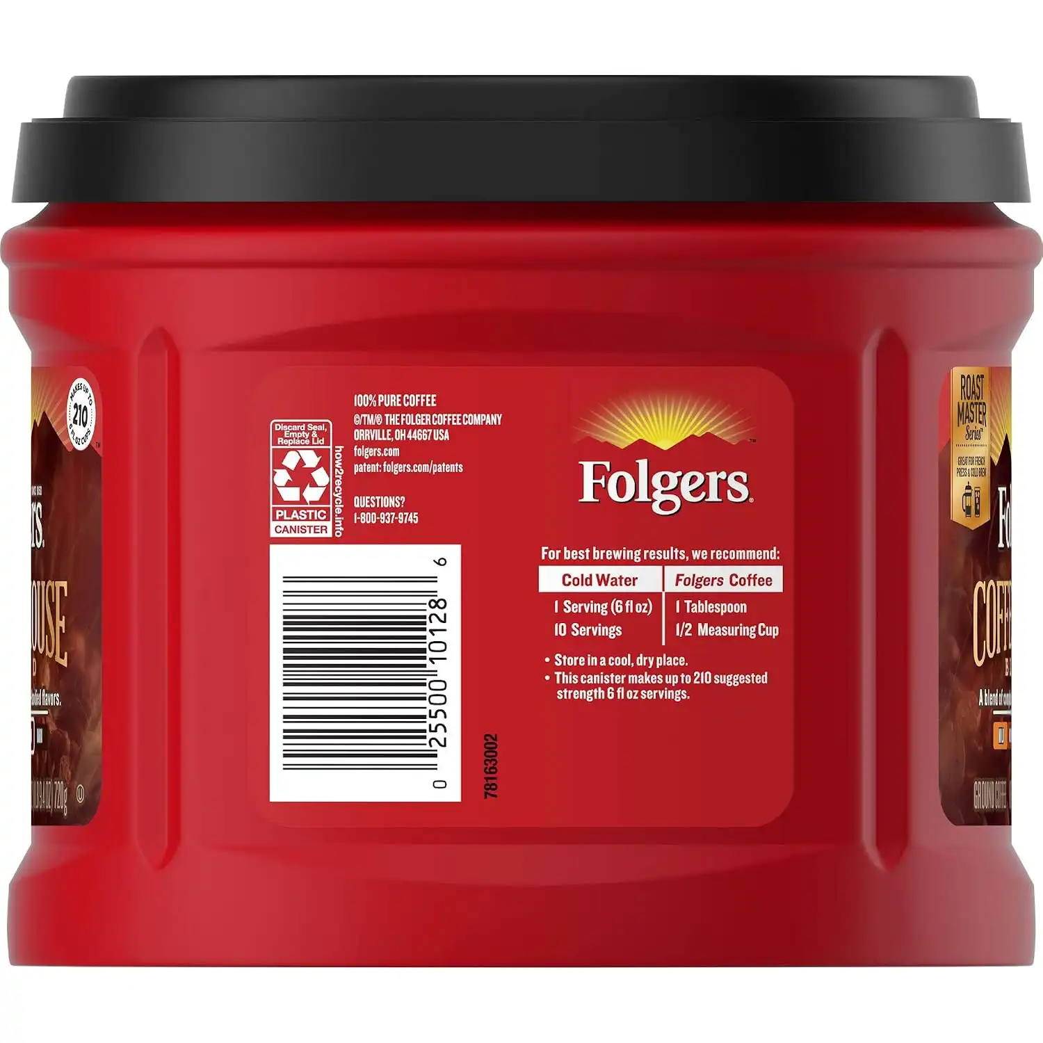 Alternative view of Folgers Coffeehouse Blend Medium Dark Roast Ground Coffee, 25.4 Ounces (Pack of 6)