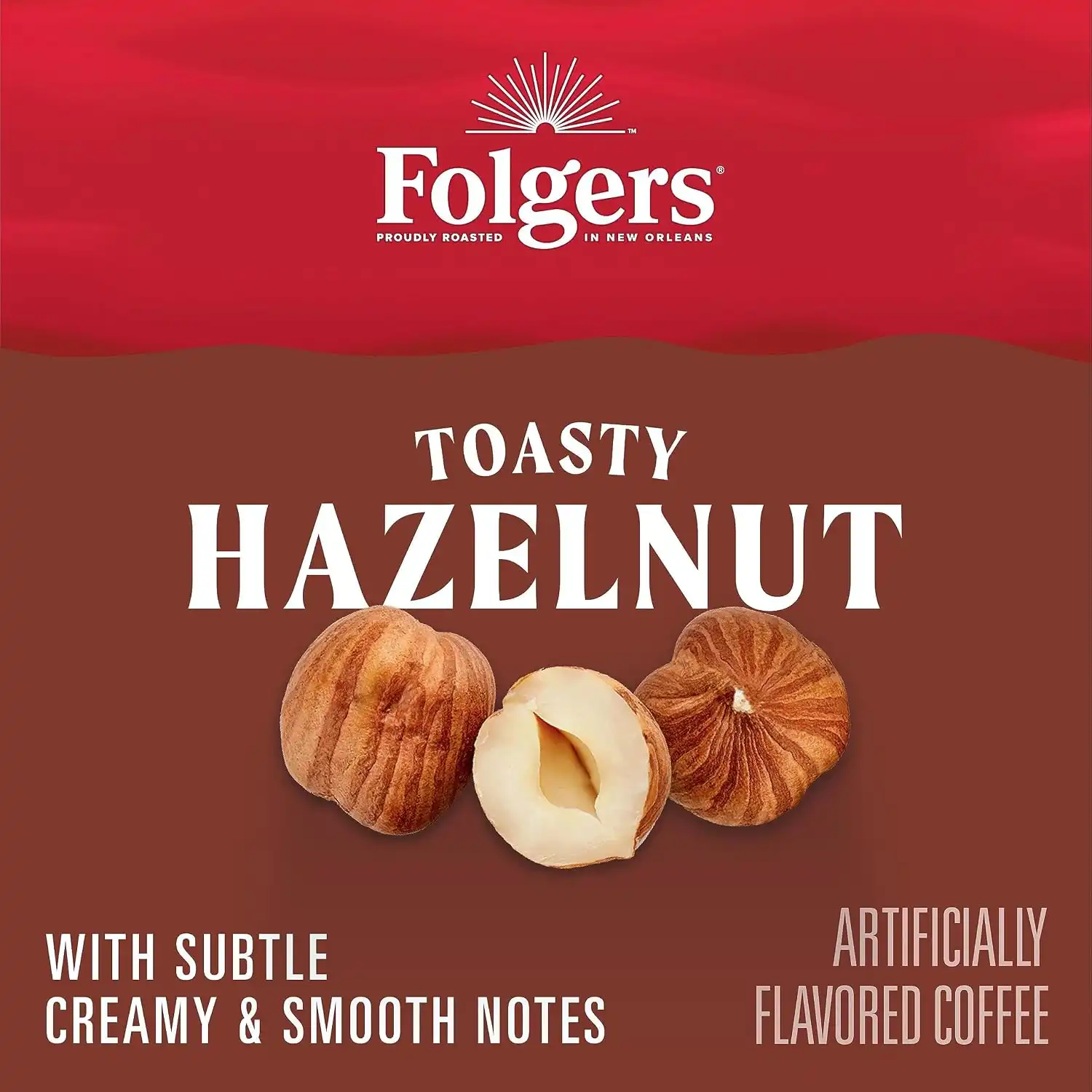 Alternative view of Folgers Toasty Hazelnut Artificially Flavored Coffee, K-Cup Pods, 10 Count