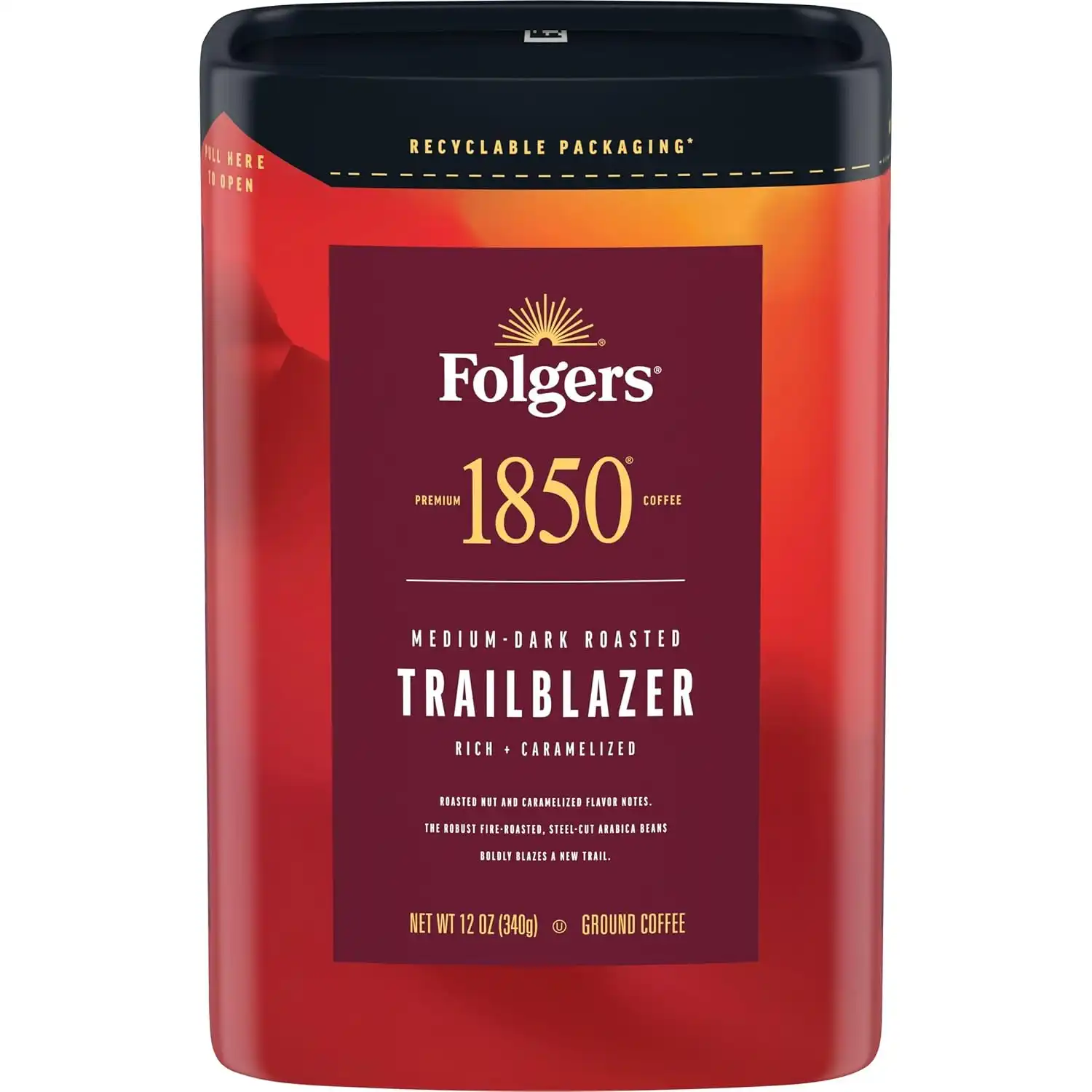 Folgers 1850 Trailblazer Ground Coffee, 6 Canisters