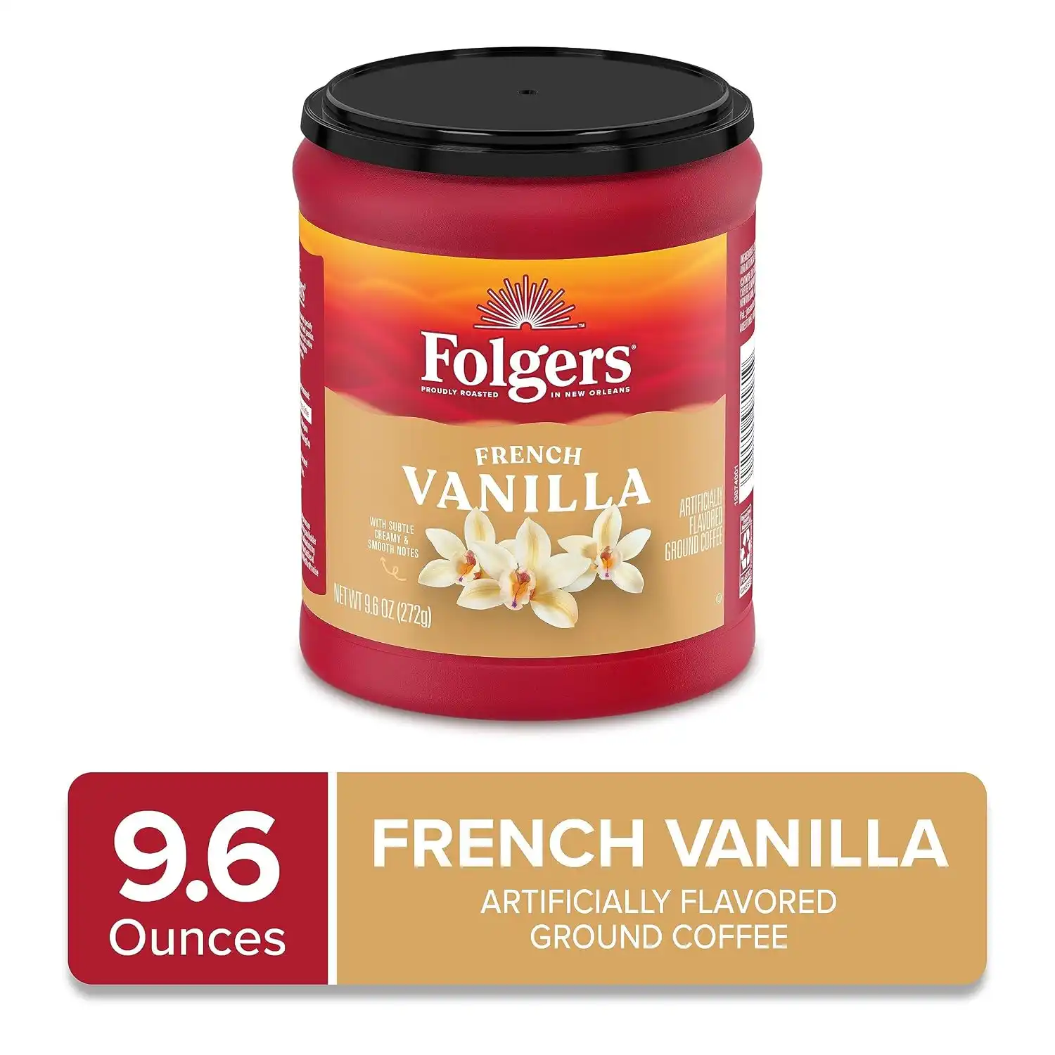 Alternative view of Folgers French Vanilla Artificially Flavored Ground Coffee, 9.6 Oz.