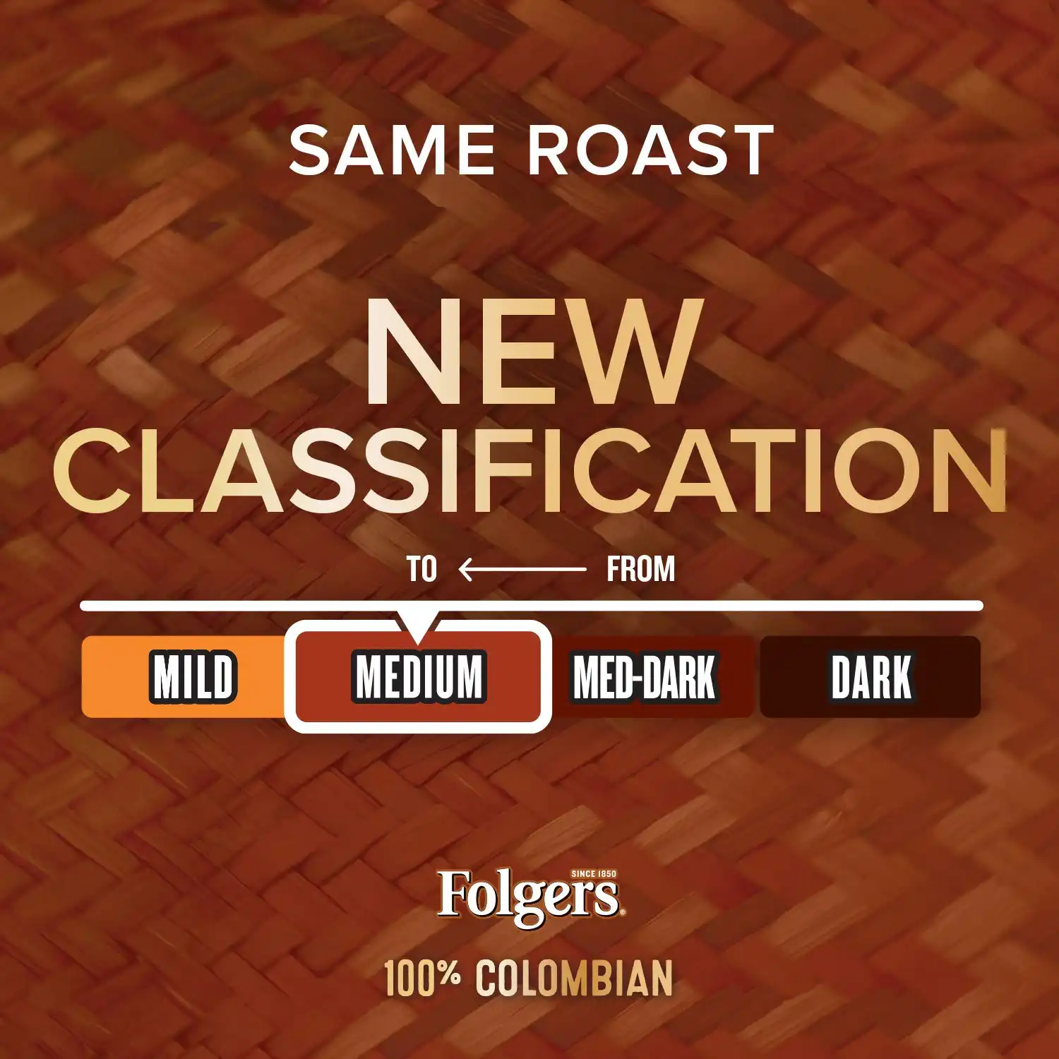 Alternative view of Folgers 100% Colombian Medium Roast Ground Coffee, 10.3 Ounces