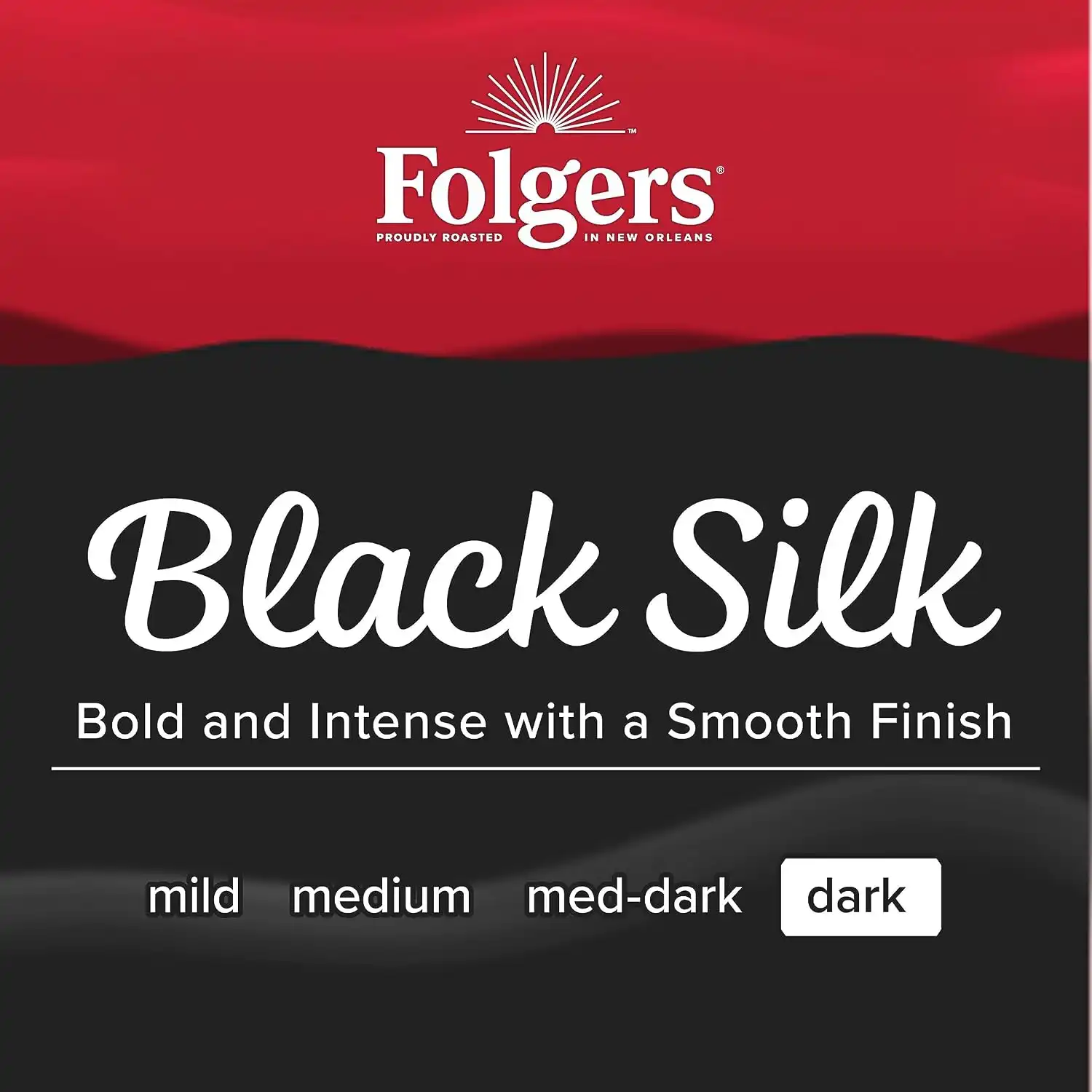 Alternative view of Folgers Black Silk Ground Coffee, Dark Roast, 22.6 Oz. Canister